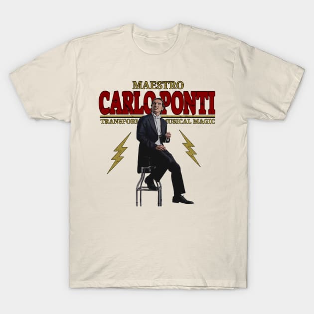 Maestro Carlo Ponti Jr -  Transformative Magical Music T-Shirt by Flower'Animals Studiost